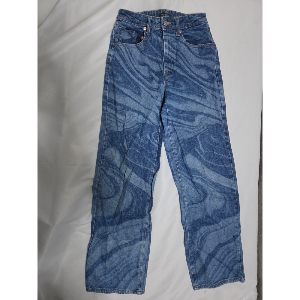 Wild Fable Highest Rise Baggy Jean Women  Blue Marble Swirl Baggy High Straight